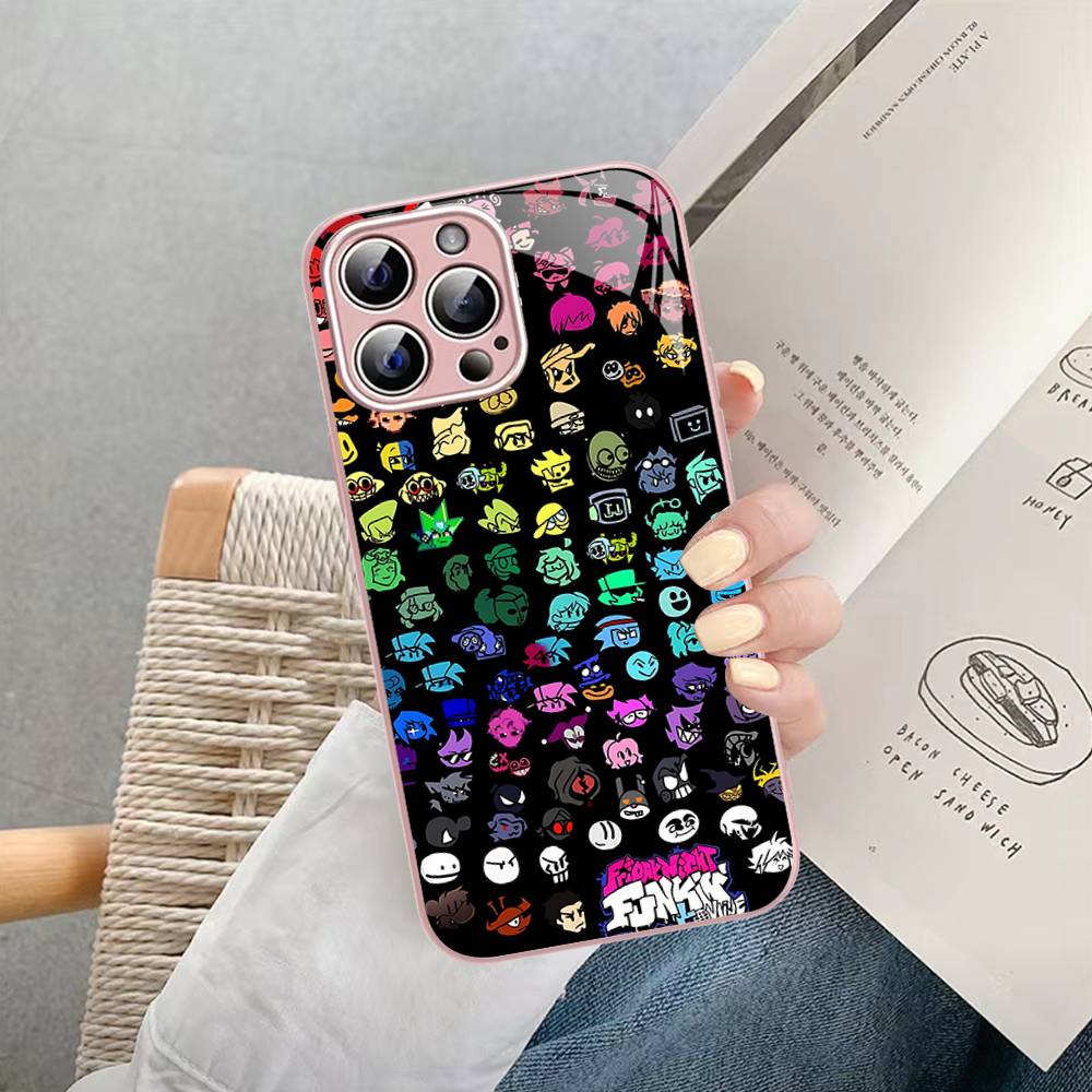 Game F-Friday Night Funkin Tempered Glass For Iphone 14 13 12 11 Pro Mini XS MAX 14Plus X XS XR Fundas