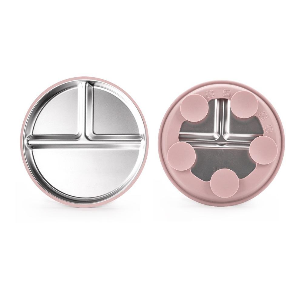 304 Нержавеющая сталь Детская присоска Обеденная тарелка Разделенный дизайн Детские миски для кормления малышей