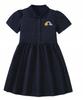 Children' Cotton Polo Dress Rainbow Print 128/134