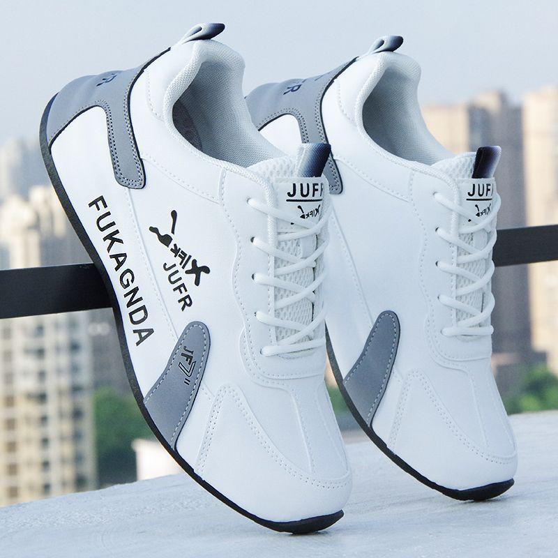 Осенне-зимняя водонепроницаемая обувь, мужская кожаная модная обувь, универсальная модная повседневная спортивная обувь 2025 года, легкая рабочая обувь с мягкой подошвой