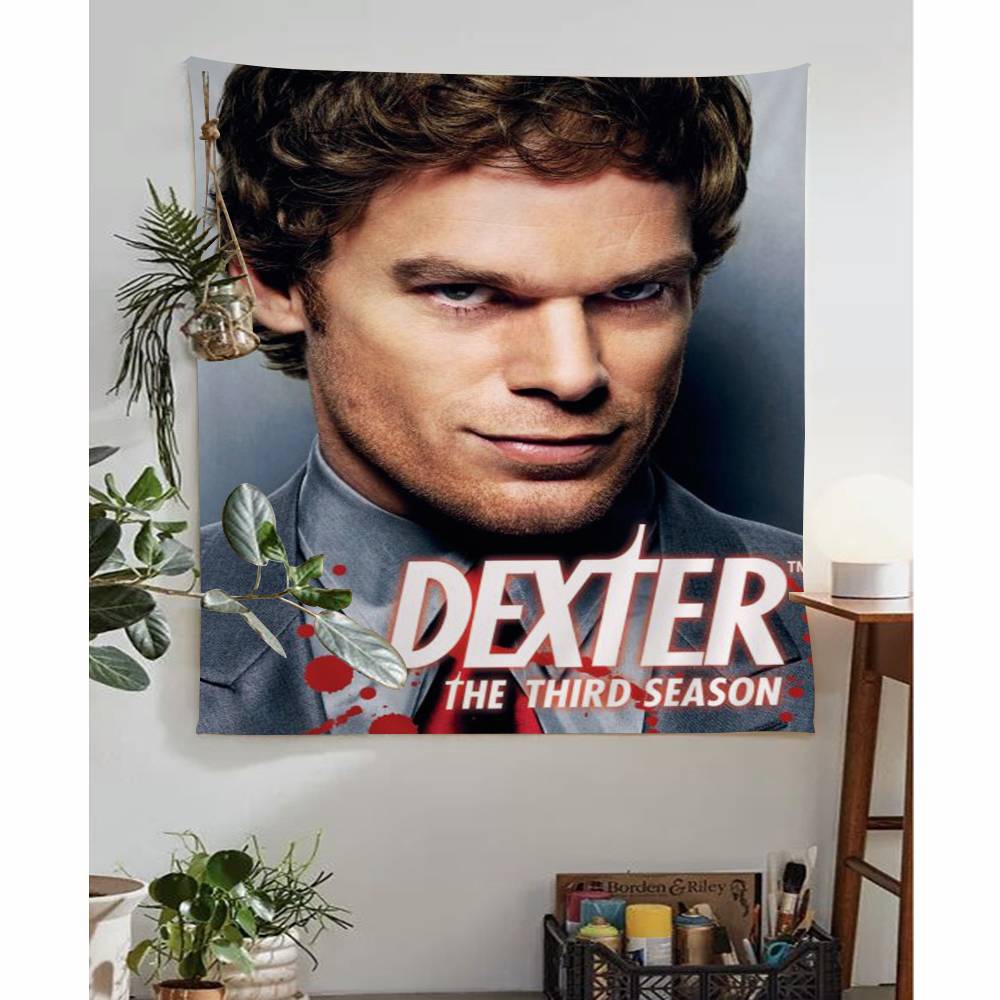 DDexter Michael CHall Classic TV Cartoon Tapestry Art Science Fiction Room Home Decor Wall Hanging Sheets