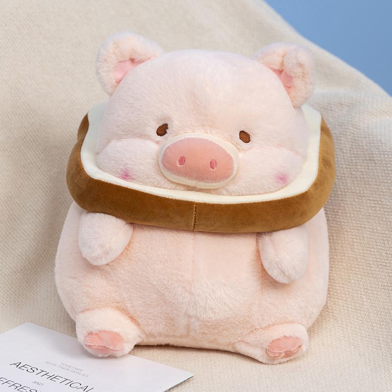 Кавайная плюшевая игрушка Lulu Pig Bread, креативные мягкие игрушки, розовая свинка, кукла-тост, игрушки на день рождения для девочки, милый подарок для девушки