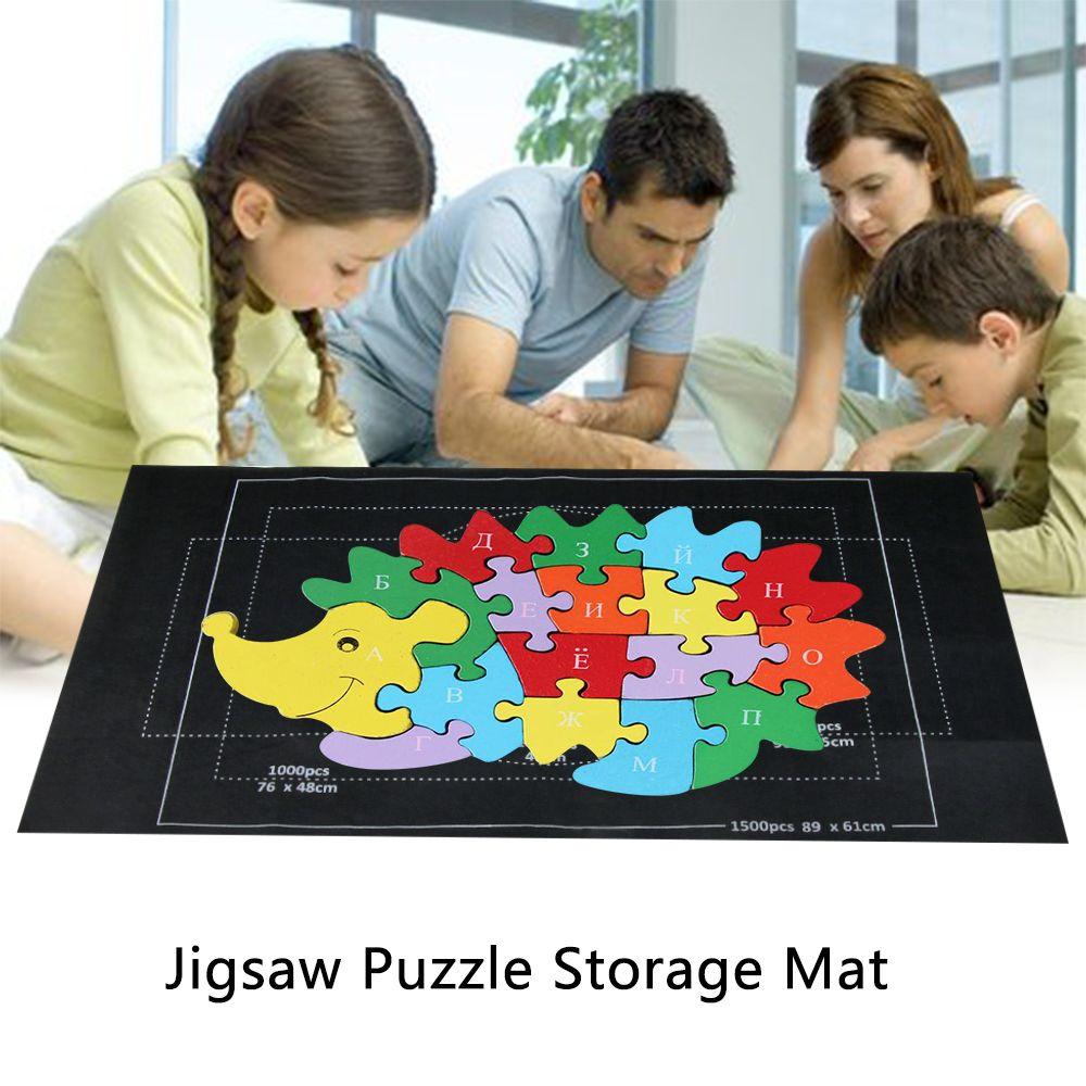 Household Game For kids Roll Up Puzzle Mat Jigsaw Storage Mat Puzzle Blanket Felt Storage Pad