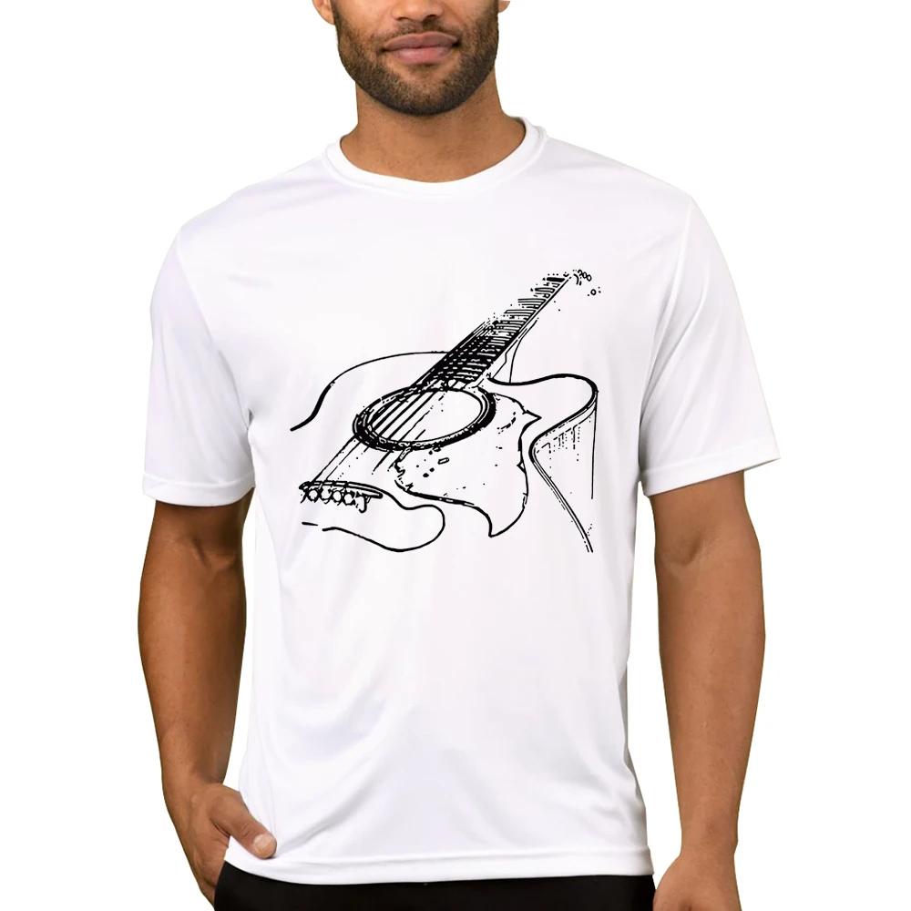 TEEHUB Винтажная гитара Идеальный музыкант принтованная мужская футболка с коротким рукавом уличные футболки забавные футболки крутая базовая футболка