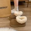 2025 New Winter High-value Fur Integrated Heightening Thick-soled Big-headed Snow Boots Women's Warm Velvet Cotton Shoes