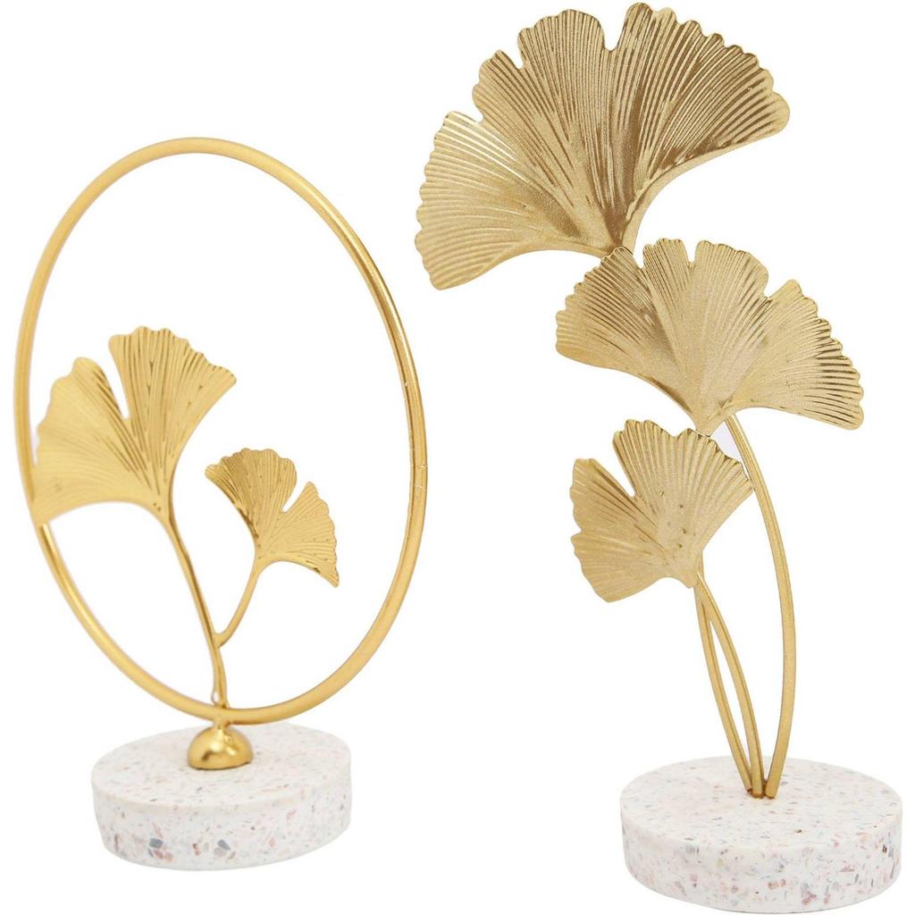 Metal Leaf Showpiece for Table Decorative Showpiece - 21 Cm (Metal, Multicolor)