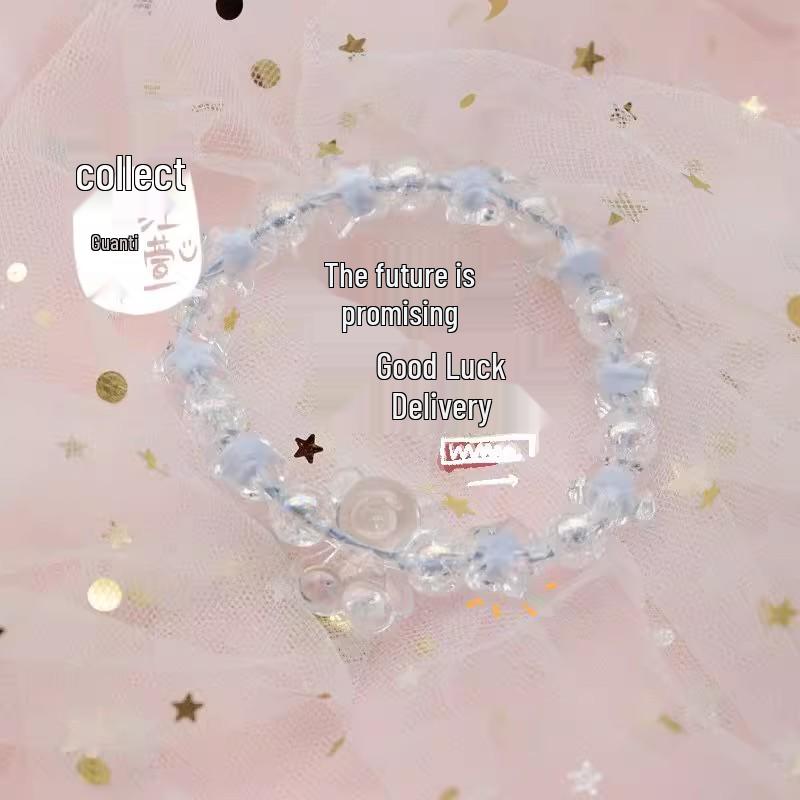 Красочные браслеты с бусинами в стиле преппи с мишками для пар и друзей