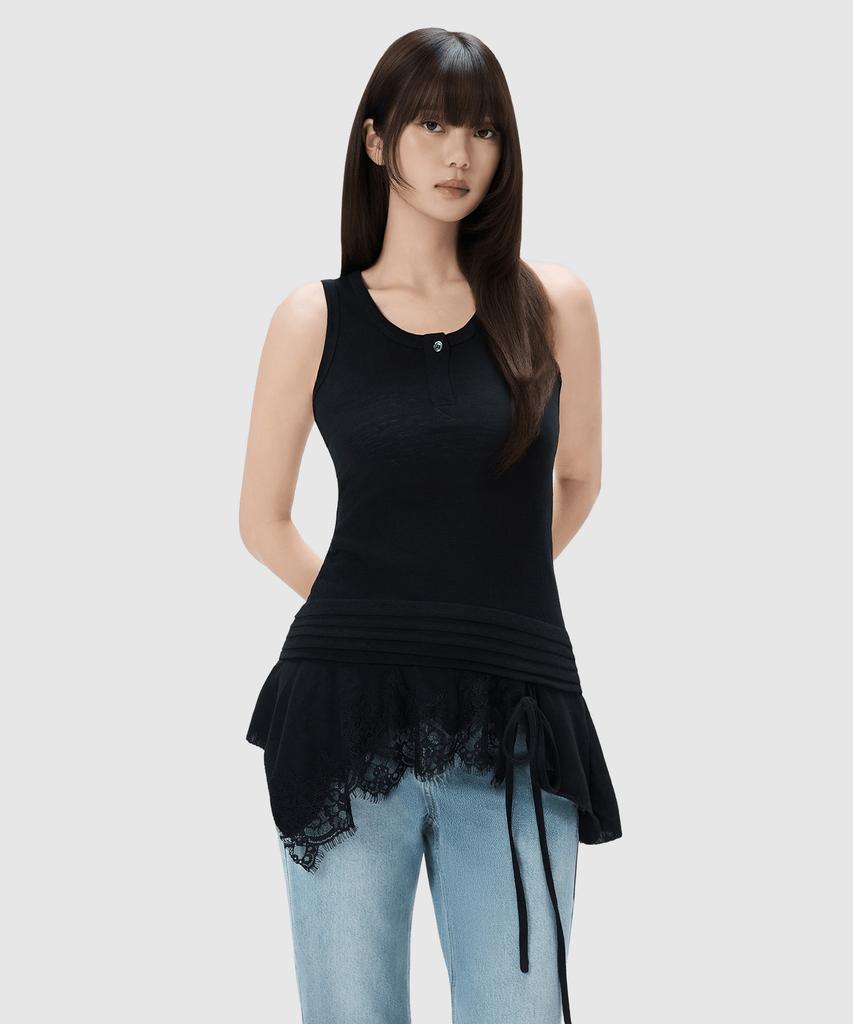 MIXXO Асимметричное многослойное платье с кружевом Re Owg58Ss_Miwowg78Ss