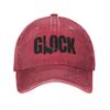 Тактическая стрельба из пистолета Glock Бейсболки Потертая джинсовая кепка с застежкой сзади Уличная на все сезоны Дорожная Неструктурированная кепка Шляпа