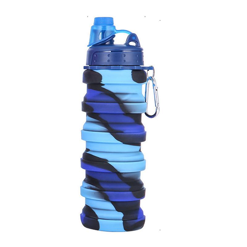 Силиконовые складные бутылки для воды, складные спортивные чашки с пряжкой, портативные герметичные спортивные бутылки для путешествий на открытом воздухе