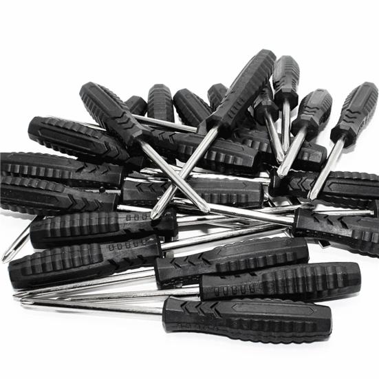 5mm Portable Cross/Flat Head Plastic Non-slip Handle Screwdriver DIY Repair Tool