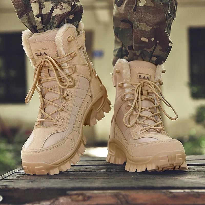 New Men Tactical Boots Waterproof Anti-Slip Safety Hunting Hiking Shoes Brand Unisex Male Army Boot Motorcycle Climbing Shoes