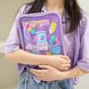 9.7-11-inch Tablet Handbag Cartoon Pattern Wear-resistant Waterproof Zipper Closure Drop-proof Storage Transparent Girls Soft Mini Laptop Bag for iPad