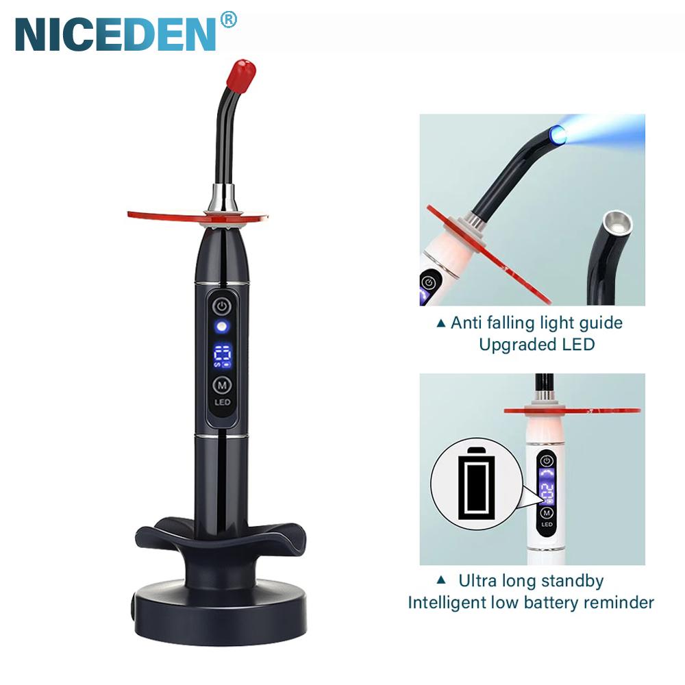 Niceden Стоматологическая беспроводная светодиодная лампа для полимеризации смолы, стоматологическая лаборатория, стоматологические материалы, оборудование
