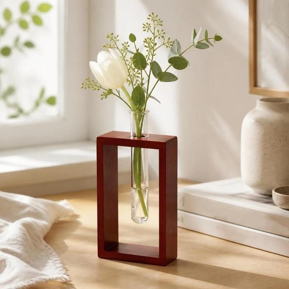 Home Decoration Glass Tube Vase Minimalist Flower Holder Hydroponic Flower Vase Wedding Decoration