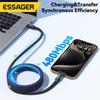 Essager USB C-C 100 Вт Магнитный кабель для быстрого зарядного устройства для iPhone 15 65 Вт Тип C-C Провод для зарядки данных для ноутбука Samsung
