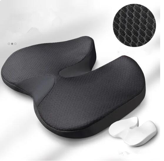 Memory Foam Sit Bone Relief Seat Cushion for Butt Lower Back Hamstrings Hips Ischial Tuberosity Reduce Fatigue for Chair