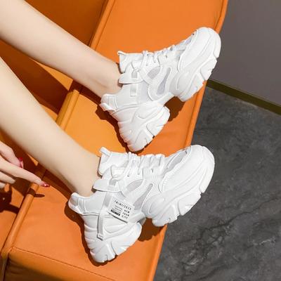 Массивные повседневные женские туфли на шнуровке из вулканизированной кожи, кроссовки на дышащей платформе, спортивные, разноцветные, для отдыха на открытом воздухе, повседневные, женские, теннисные