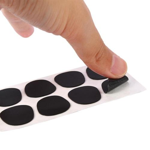 Alomejor Mouthpiece Patches for Alto Saxophone, Clarinet, and Saxophone, Cushion, 0.3mm/0.5mm/0.8mm, Two Colors (0.5mm - Round - Black)