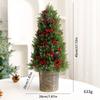 New Christmas Tree Tabletop Ornament Christmas Scene Tree Red Fruit Plastic Pot Christmas Tree Ornament Ornament