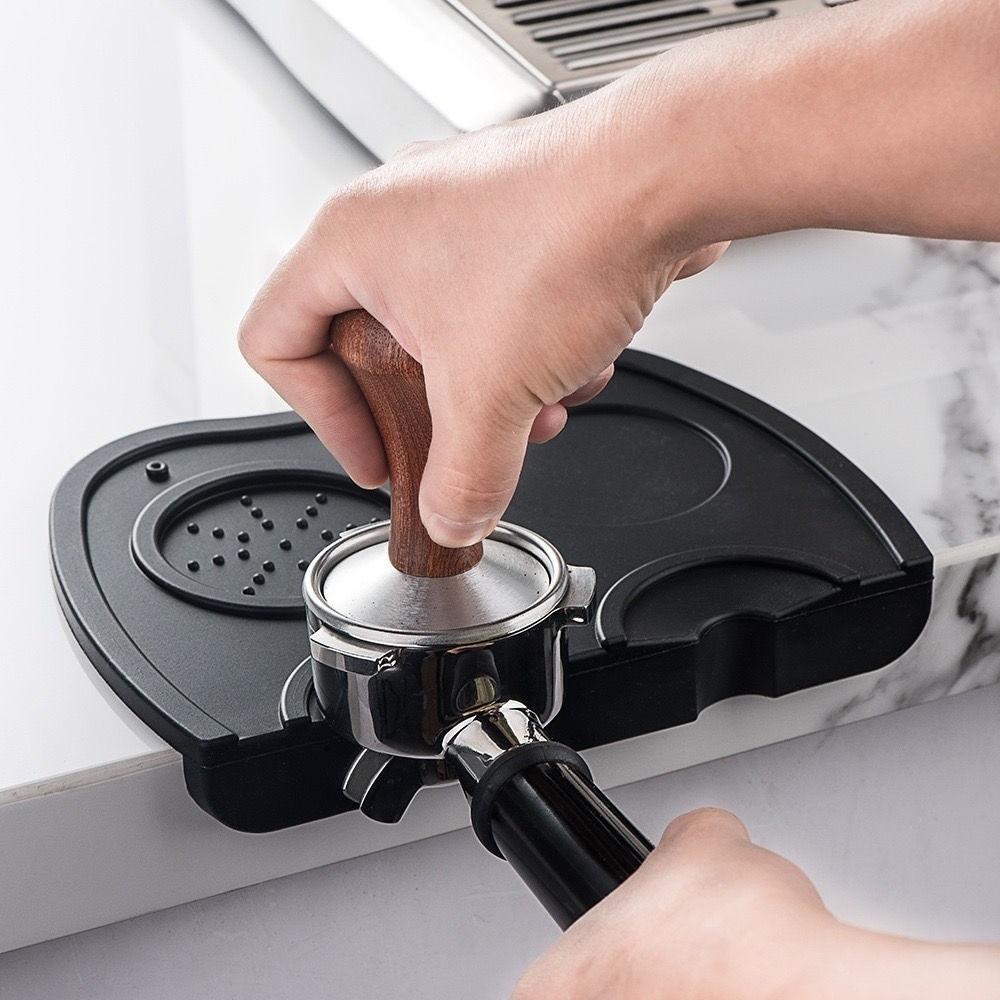 51-58mm Espresso Coffee Tamper Mat Station Silicone Silicone Corner Mat Pad Bar Barista