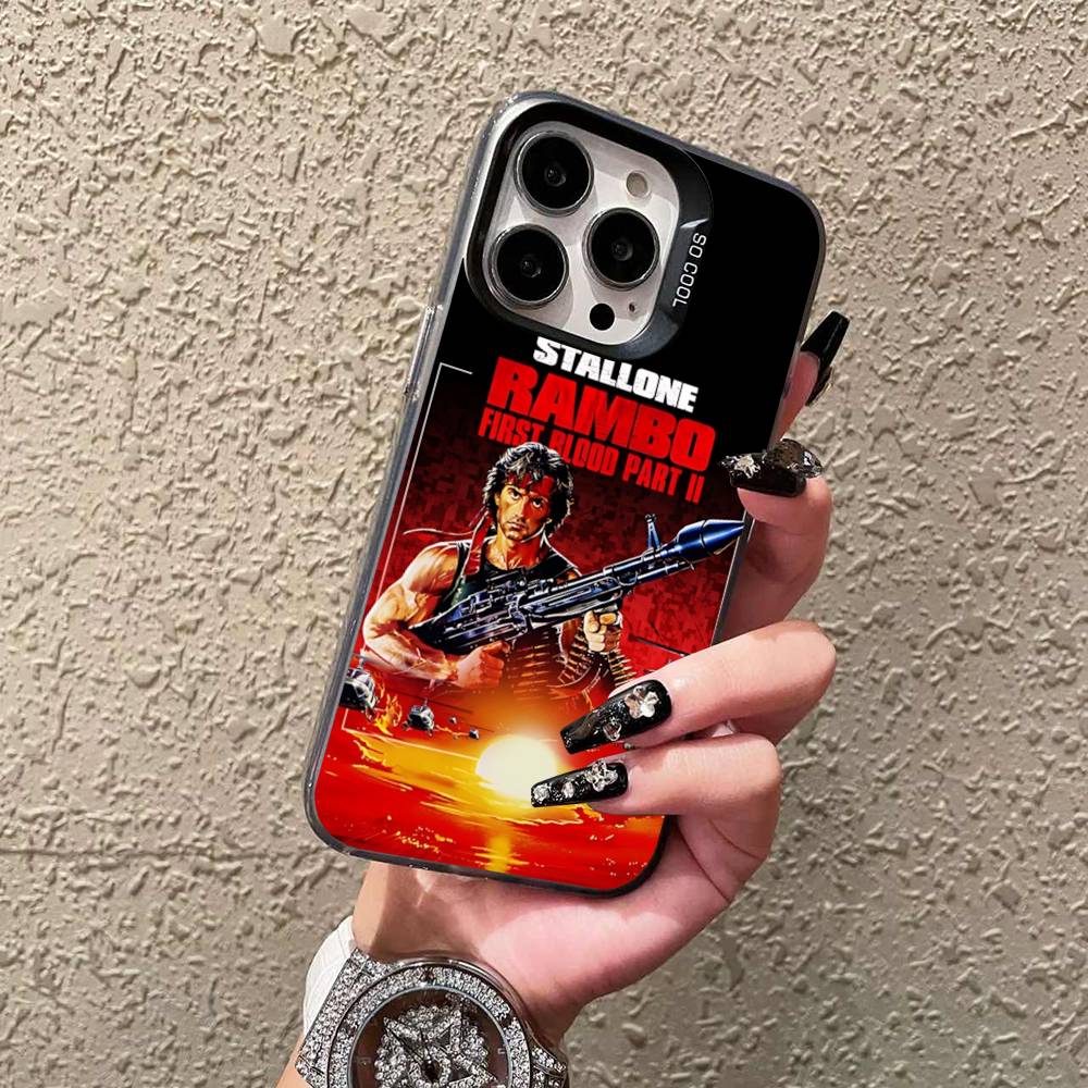 1pc Movie Rambo First Blood Phone Case For IPhone 16 15 14 13 12 11 17 Pro MAX Plus Pro Matte Shockproof Cover