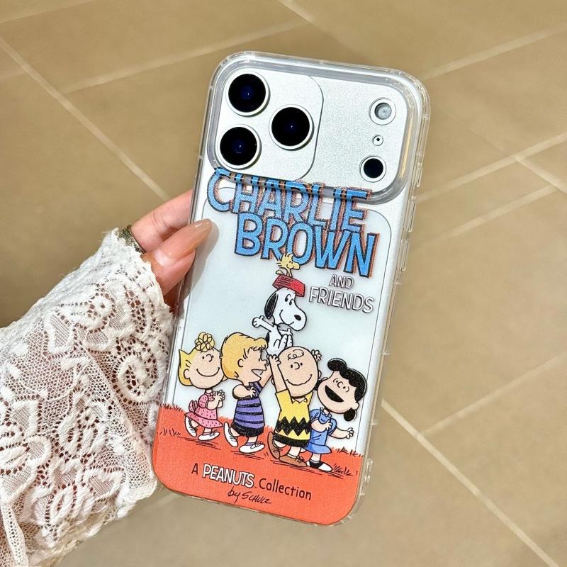 Милый Снупи обнимает Чарли друга Держатель Чехол для телефона Для iPhone 11 12 13 14 15 16 17 Pro Max Plus Смешной Снупи держатель ТПУ Чехол