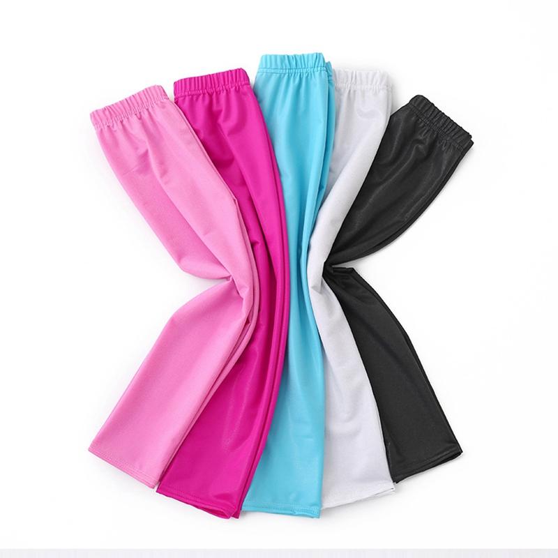 3-13 лет дети девочки однотонные леггинсы эластичные обтягивающие штаны для фитнеса и йоги