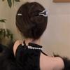 U-образная металлическая U-образная шпилька для волос с жемчугом Hanfu, милая шпилька для девочки