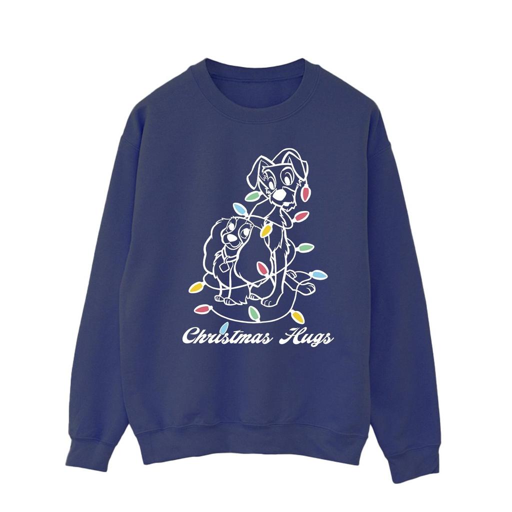 Disney Mens Lady And The Trump Christmas Hugs Sweatshirt