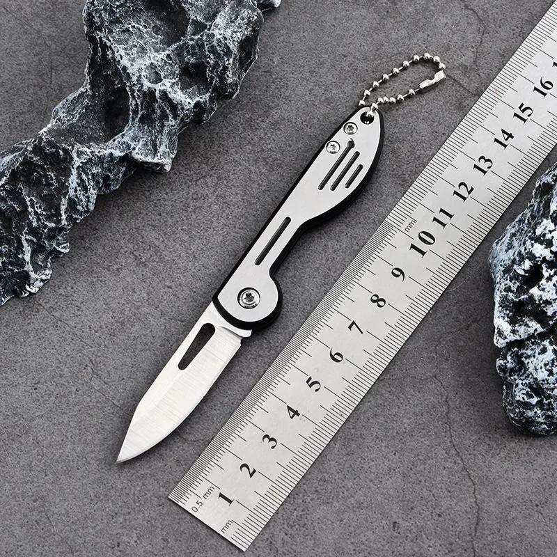 Мини складной нож, EDC Sharp Pocket Knife Key Shape Portable Pocket Knife Camping Fruit Specialized