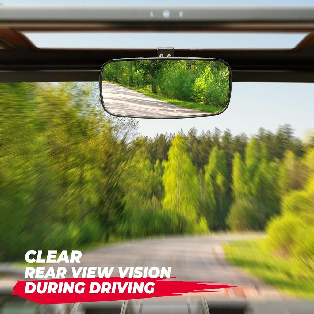 KEMIMOTO UTV Rear View Mirror Compatible With Polaris Ranger 500 570 900 XP 1000 XP/Crew 2017-2025 With Factory Drop Down Mounting Tab, UTV Panoramic