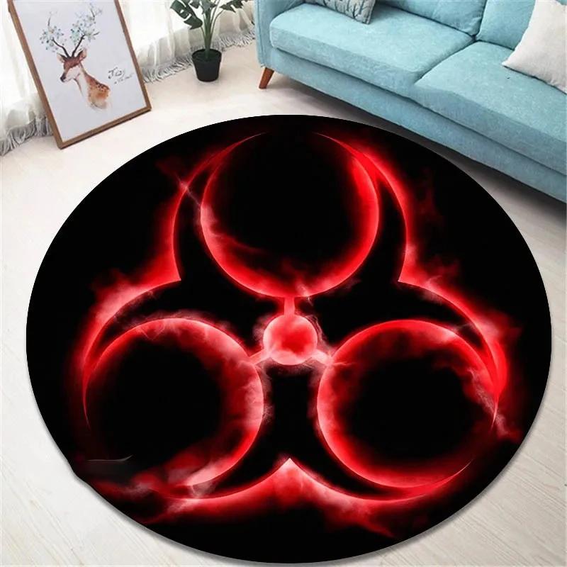 R-Resident Evil Ковер круглый с принтом Umbrella для гостиной, спальни, красивые коврики, нескользящий коврик для двери, напольные коврики, подарок на день рождения