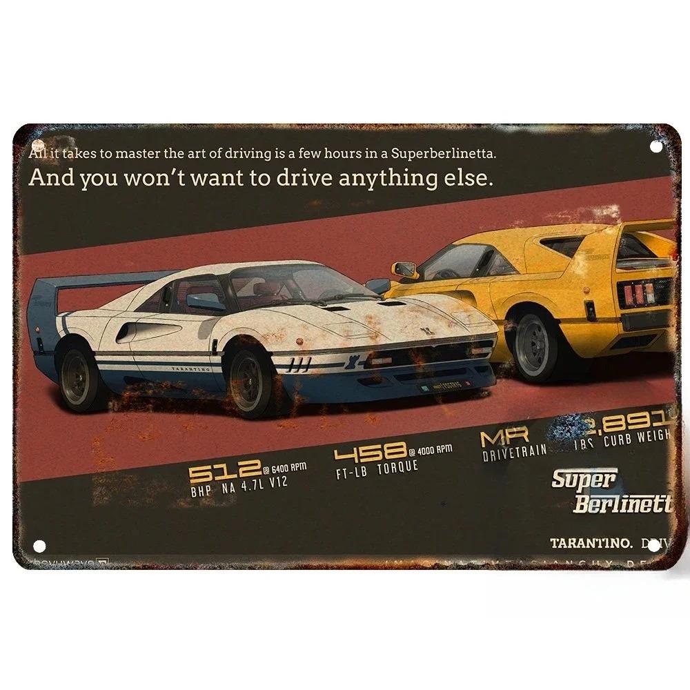 Metal Tin Metal Poster F1 Racing Tin Sign Metal Plaque Poster for Bar Club Wall Decor Retro Bedroom Vintage Wall Plate Pendant