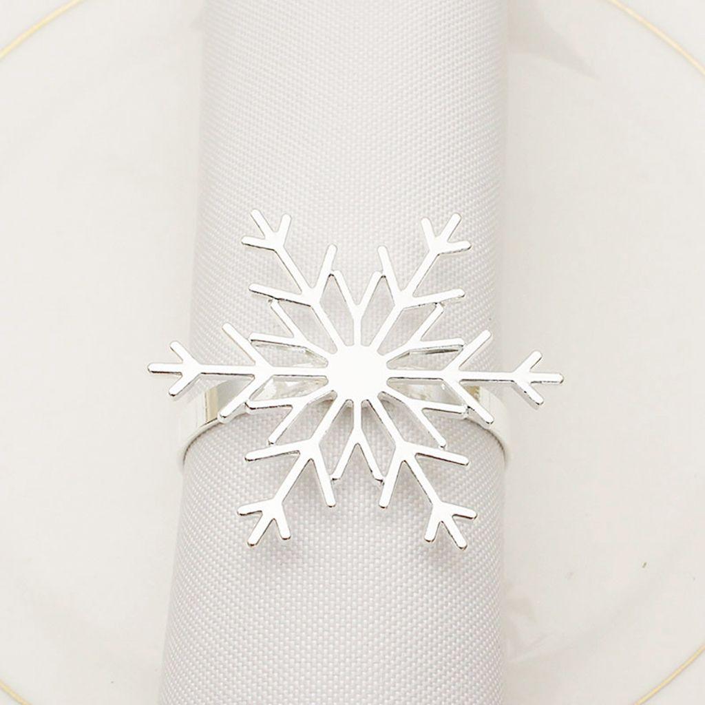 Xmas,Party,Wedding Silvery Napkin Holders Napkin Ring Table Decor Christmas Supplies Napkin Buckle