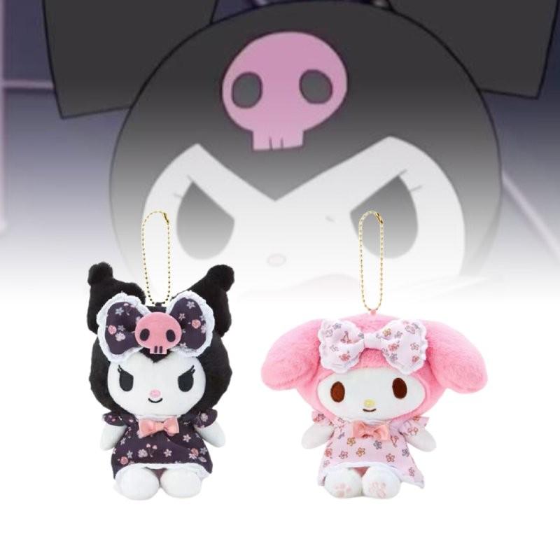 Очаровательное платье с цветочным принтом Куроми, плюшевая вешалка Sanrio, новый японский стиль, коллекционное