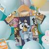 Модная Мужская Футболка с 3D Принтом Аниме Bluey, Летняя, Прохладная, С Коротким Рукавом, С Мультяшным Аниме Принтом, Повседневная, Для Улицы, Мужская и Женская Футболка, Топ