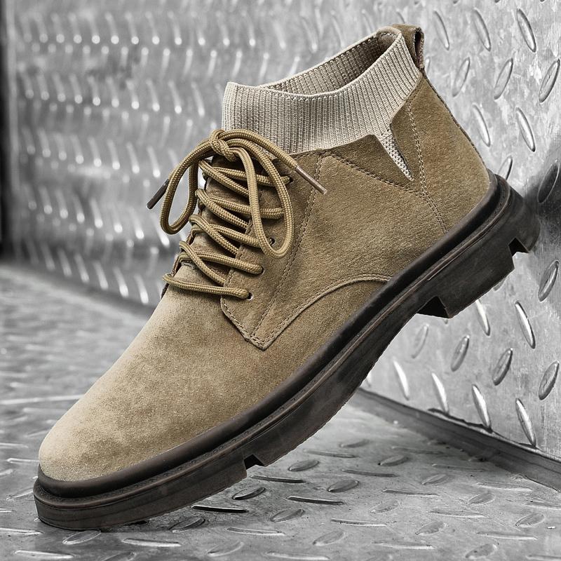 Модные, популярные мужские ботильоны из Европы и Америки, высококачественные туфли, увеличивающие рост, классические мужские деловые туфли на толстой подошве