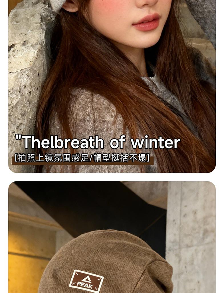 Pick hat men's winter new big head circumference pile cap toe cap casual warm cold hat men's style