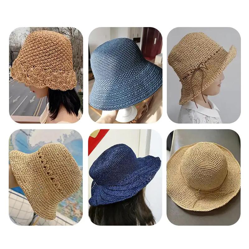 120 м/рулон бумажные нитки ручной работы Лафит хлопок трава нить летняя рафия соломенная пряжа для вязания крючком 50 г