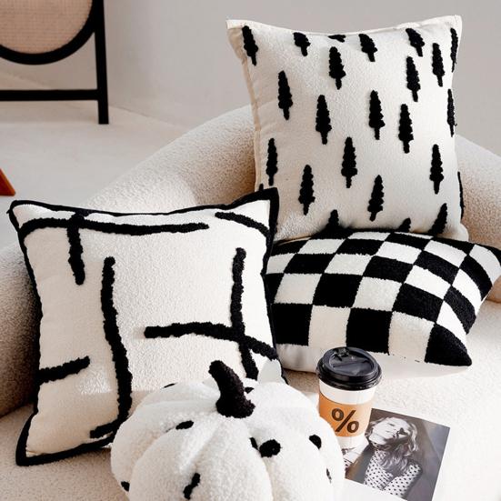 Наволочка со скрытой молнией, наполнитель из полипропилена и хлопка, контрастный цвет, офисный диван