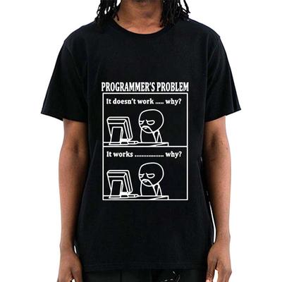 Мужская футболка высокого качества с интересным принтом программиста, свободная мужская футболка с круглым вырезом, футболка с короткими рукавами, мужская футболка, летние топы