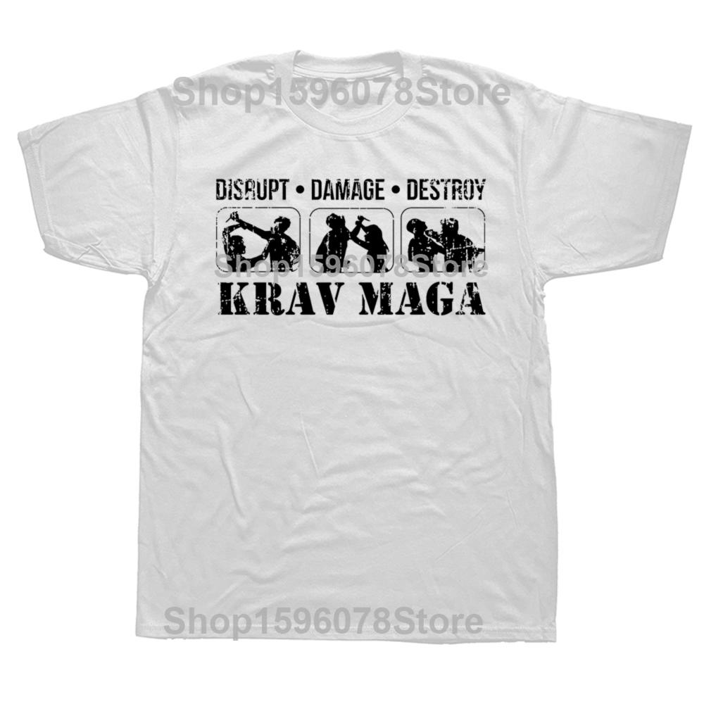 Забавные футболки Krav Maga Israeli Self Defense System Мужская женская мода Повседневная футболка 100% хлопок Свободная футболка оверсайз