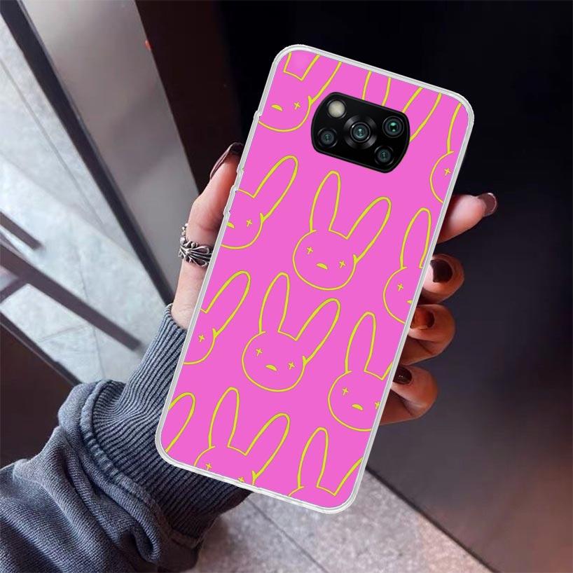 Bad Bunny Heart Phone Case For Xiaomi Poco X7 X6 X5 Pro F7 Ultra Redmi 15C 15 13 13C 12 12C 10 10A 10C 9 9A 9C 9T Shell Poco X7