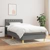 3140810 vidaXL Divan Bed with Mattress Dark Grey 80x200 Cm Fabric