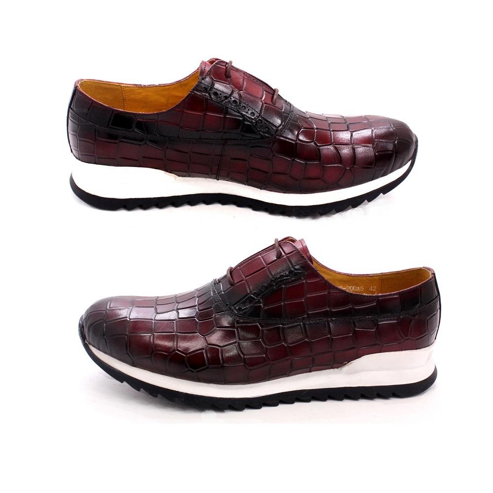Shoes Men'S Leather Heightening Tide Shoes New In Autumn And Winter Men'S Casual Shoes First Layer Cowhide Breathable Thick-Soled Leather Shoes Men