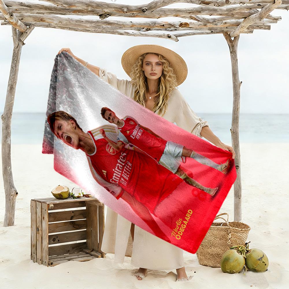 Arsenal Football Player Beach Towel Soft Durable Quick-Dry Comfortable Lightweight Portable for Swimming,Beach,Camping, Travel, Beach Accessories,Gym
