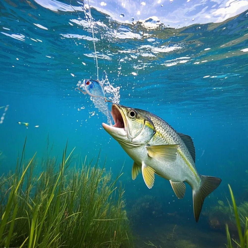 5PCS ABS Fishing Lure 5 Colors Minnow Lures New Floating Minnow Baits Winter Fishing