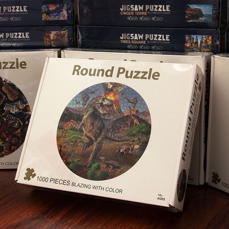 Круглая головоломка из 1000 деталей для взрослых, зодиак, земля, снятие стресса, обучающая игрушка, высокая сложность сборки, детский подарок, семейная игрушка