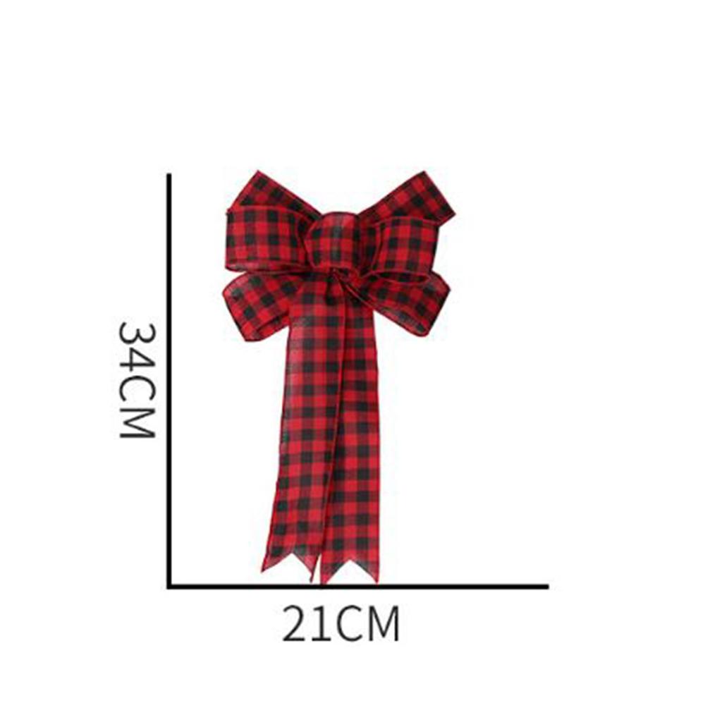 Christmas Bow Polyester Handmade Large Size Festive Holiday Christmas Tree Gift Decor Ornament Christmas Party Decor Accessory